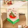 Mats Pads Christmas Table Runner Embroidered Merry Tree Tablecloth Placemat Drop Delivery 2021 Home Garden Kitchen Dining Bar Decor Dh9X0