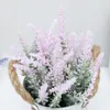 Flores decorativas decoración de boda nórdica simulación cubo de Metal seco rosa púrpura lavanda arte romántico flor mar fiesta suministros