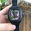 watches wristwatch Luxury richa milles designer men's fully automatic mechanical watch has fish relief every sports tape