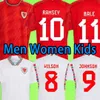 2022-23 Weltmeisterschaft Wales Fußballtrikots BALE maillot de foot RAMSEY JAMES JOHNSON WILSON Fans Spielerversion Männer Frauen Kinder Kit Fußball Nationalmannschaft