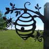 Przedmioty dekoracyjne figurki metalowe ula pszczół wystrój ogrodu prezent odkryty udziały kreatywny wisiorek o strukturze plastra miodu dziedziniec rzemiosło dekoracji wnętrz 220928