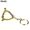 Bag Parts Accessories 20 PcsLot 4 CM BronzeSilverGoldenGun Black Half Round Metal Purse Frame Kiss Clasp Lock With Key Ring 220926