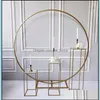 Party Decoration Grand-Event Geometric Props Backdrops Arch Flower Outdoor Lawn Flowers Door Balloons Rack Iron Circle Wedding Sash D Dhbhz