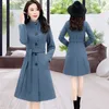 Trench Coats Voeg katoenen dikke wollen jas Vrouwen lange overjassen herfst winterjack jassen Losse casual geul lagen dameskleding bovenkleding y2209