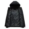 メンズダウンパーカー冬のジャケットフーディウインドブレイクプラスサイズ6xl 7xl 8xl特大の黒い温かいコート緩んでいる男性ジッパー防水パッド220928