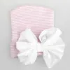 Baby Big Bow Casquettes du chapeau nouveau-né en coton doux coton chaud Capiste de tête de mode à bowknot pour les coiffures mignons pour enfants accessoires de cheveux pour tout-petits