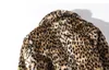 Womens Fur Faux Leopard Coat förtjockad Midlängd Imitation Får Shearling Fashion 220927