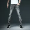 Jeans masculinos Moda branca skinny Elastic de algodão slim calça jeans masculino Chaques pretos cinza 220927