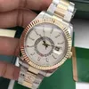 DATE Classic Men Automatic Mechanical Watches Sky Silver Black White Crystal Sapphire Rose Gold Limited Sport 42mmj4fe