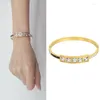 Bangle Women Titanium Steel Armband Buckle Fashion Charm Silver White Rose Gold Jewelry Personlig lyxdesigner Br￶llopssemester