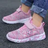 Sneakers Children Girls Spring Flats Shoes Tennis For Little Kids Summer Breattable Mesh Sport och Running Pink Purple 220928