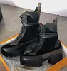 Kvinnliga designers Rois Ankel Martin Boots Och Nylon Boot Militärinspirerade Stridsskor Toppkvalitet Knight Boots With Box NO13