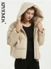 Women's Down Parkas KPytomoa Women Fashion Thick Warm Faux Leather Padded Jacket Coat Vintage Långärmad överdimensionerad Parka Kvinna Ytterkläder Chic Topps 220928