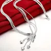 Chains 925 Zilveren Ketting Mode Eenvoudige Hart Kettingen Voor Vrouwen Vrouwelijke Sieraden Groothandel Party Gift