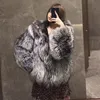 Femmes fourrure Faux argent manteau hiver épais chaud à capuche veste haute qualité manteaux et vestes moelleux vêtements d'extérieur 220927