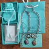 925 Silver LOVE Necklace Bracelet Jewelry Sets womens Birthday Gift designer Big Heart jewelry Wedding Statement Pendant bracelets Necklaces Bangle
