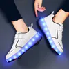 Sneakers Roller Skate Shoes 4 Wheels Children Boys Gift Girls Fashion Sports Casual Led Flashing Light Kids Toys Boots 220928