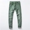 Men's Jeans ly Fashion Slim Fit Elastic Pencil Pants Khaki Blue Green Color Cotton Brand Classical Skinny 220927