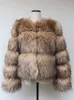 Dames bont faux hjqjljls winter mode raccoon jas luxe korte donzige jas bovenkleding fuzzy overjas 220928
