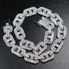 Chains Hip Hop Iced Out Bling Women Men Chain Necklace 5A Square Cz H Shape Link Hiphop Jewelry