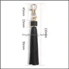 Keychains Pu Leather Tassel Keychains Metal Key Holder With Lobster Swivel Jewelry Charm For Handbag Phone Car Drop Delivery 2021 Fas Dhuxh