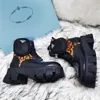 2021 Botas Masculinas Femininas 36-45 Qualidade Rois Martin Tornozelo Couro Genuíno Militar Modelos de Combate Bolsa Plataforma Bota Tripla Couro Couro Motocicleta Caixa