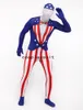 Halloween Cosplay United States Flag Funny Catsuit Costume Lycar Spandex Body Zentai Costumes Costumes Costumes Club Party