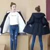 Trench Coats Spring осенний плащ Trench Woman 2022 Новая корейская одноразовая женская шерсть с одноразовым покрытием 3XL Хаки