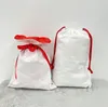 승화 크리스마스 산타 자루 소형 중간 큰 이중 레이어 크리스마스 캔버스 선물 가방 사탕 가방 재사용 Xmas 패키지 스토리지 SN6804