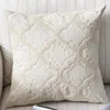 Pillow 45 45cm Nordic Classical Plain Flower Embroidery Sofa Cover Linen Hand-embroidered Pillowcase Without Core Home Decor