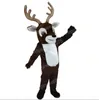 Performance Brown Deer Mascot Costumes Cartoon Elk Character Suits Suits Karnawał Dorośli Rozmiar Świąt urodzinowy Halloween strój na zewnątrz