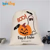Bolsas de regalo de Halloween bolsos de lona de algodón grandes festives de calabaza de calaba