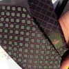 Projektant Stripe Hafted Ties Army Green Men Silk Tie