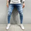 Jeans da uomo Pantaloni casual da uomo neri slim a matita Pantaloni da lavoro skinny da motociclista streetwear Hip Hop Abbigliamento in denim da festa 220928