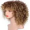 Revivi korte afro kinky krullende pruiken voor zwarte vrouwen gemengd blond bruin synthetisch