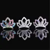 Crystal Crown Tiara Comb Girls Shiny Rhinestone Crown Hair Comb Head Wear Daughter Birthday Party Fashion Accessories