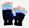 LED Glow Glove Rave Light Flashing Gloves 7 Mode Lights Up Finger Tip Lighting Party Decor Christmas Gift