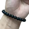 Bracelets de cheville ensemble bracelet couples distance noir blanc pierre de lave naturelle oeil de tigre perles bracelets de yoga pour hommes femmes corde élastique bijoux