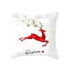 Merry Christmas Pillow case Cover Cushion Pillowcases Christmas Decorations For Home elk Snowflake Santa Claus Happy New Year Decor Gift RRB15881