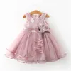 Robes de fille Christmas V￪tements Cake Smash Tenues Toddler Robe pendant 2-6 ans Costume de plage en dentelle en dentelle de plage