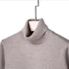 Camisolas masculinos de 6 cores Sweater de gola alta de outono masculino e inverno moda moda casual fit fit cor sólido despulamento de calor MACHA MASCA 220928