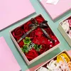 Dekorativa blommor Alla hjärtans dag Mini Foam Rose Artificial Flower Bouquet Multicolor Wedding Decoration Scrapbooking Fake