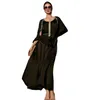 abaya en satin noir