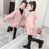 Coat Autumn Girls Hooded Elegant Baby Girl Jackets och S tjocka varma barn Ytterkläder kläder 220927