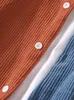 Jackets masculinos Spring Autumn Casat Men's Contrast Color Lapeel European e American Corduroy Jacket Japanese Fresh Top Blue Orange T220926