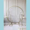 Dekoracja imprezy Wielkie wydarzenia geometryczne Tacdrops Arch Flower Outdoor Lawn Flown Door Balloony Rack Iron Circle Wedding Sash D Dhbhz