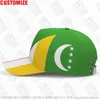Ball Caps Comoros Baseball Free Custom Name Number Team Km Hats Com Country Travel French Nation Union Des Comores Flag Headgear 220928