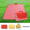 Blanket Ins Picnic Mat Plaid Camping Hiking Portable Waterproof Beach Blanket Outdoor Dustproof Korean Style Folding Y2209