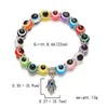 Lucky Fatima Hamsa Hand Blue Evil Eye Charms Bracelets & Bangles Beads Turkish Pulseras For Women