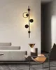 Lámpara LED de pared moderna para sala de estar, candelabro de pared de Metal con círculo nórdico, accesorio de iluminación para decoración interior del hogar